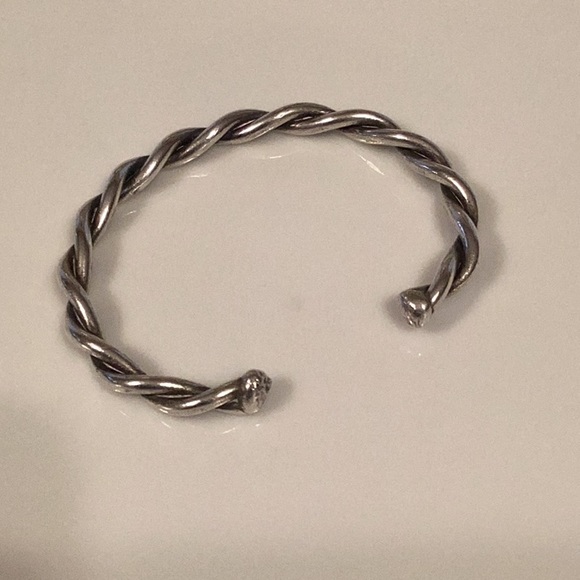 Vintage Navajo Twisted Silver Cuff Bracelet - Picture 4 of 4